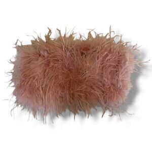 Club L London Pink Feather Trim Bandeau Top Strapless Size US‎ 4
